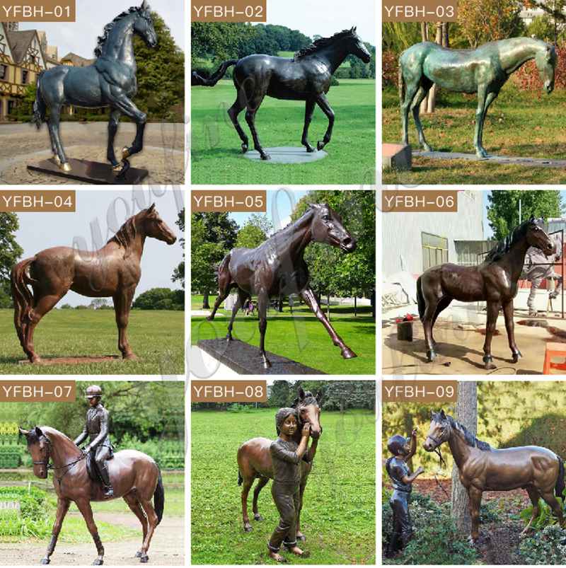 Outdoor Large Bronze Mare and Filly Horse Statues for Sale BOKK-865 - Bronze Animal Sculpture - 4