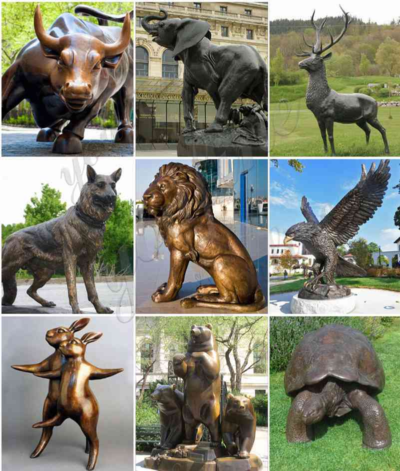 Large Bronze Trunk Up Elephant Statues for Garden Factory Direct BOKK-386 - Bronze Animal Sculpture - 14