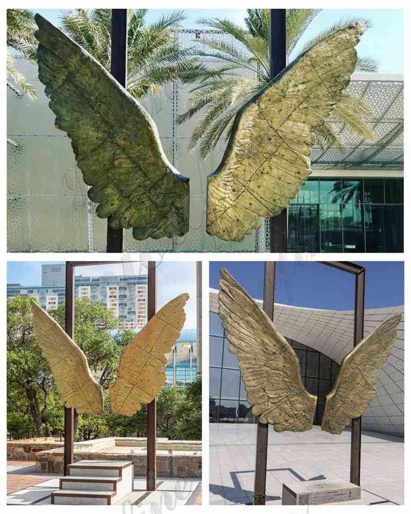 Modern Wings of Mexico Bronze Sculpture for Park Suppliers BOKK-885 - Bronze Angel Sculpture - 1