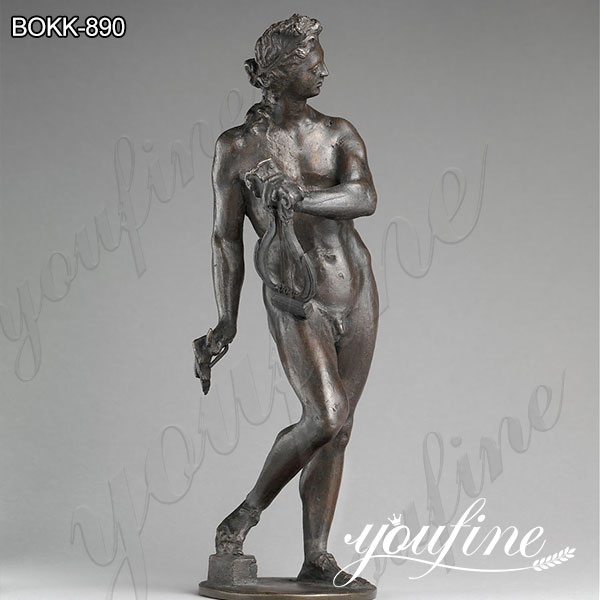 Classic Greek Apollo with Lyre Bronze Statue for Sale