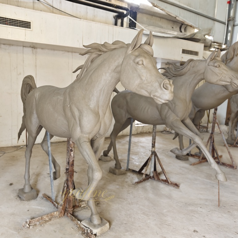 Mare and Foal Bronze Sculpture BOKK-868 - Bronze Horse Statues - 3