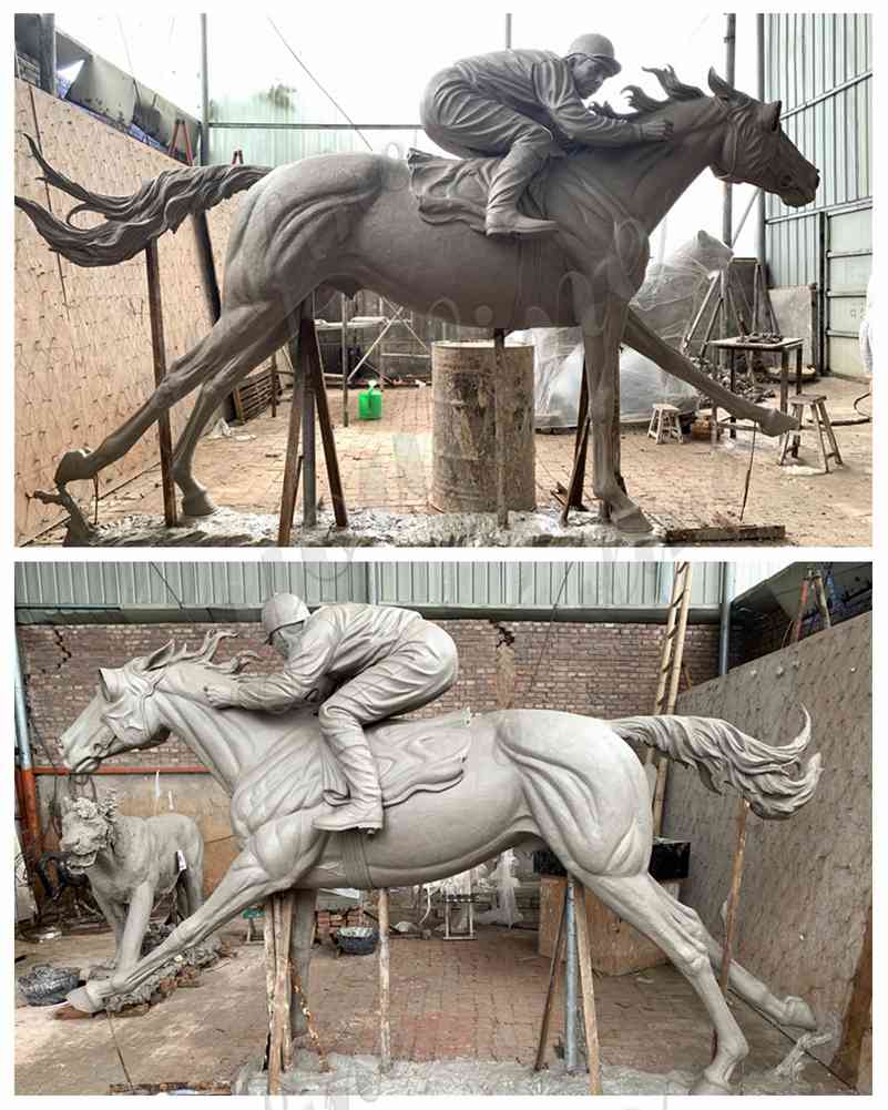 Hot Selling Large Bronze Racing Horse Statue
