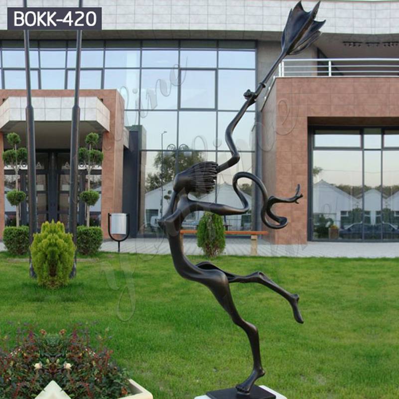 Life Size Abstract Bronze Girl Garden Sculpture for Sale