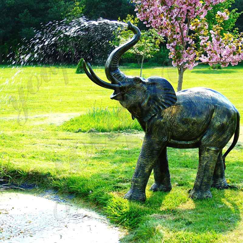 Large Bronze Trunk Up Elephant Statues for Garden Factory Direct BOKK-386 - Bronze Animal Sculpture - 10