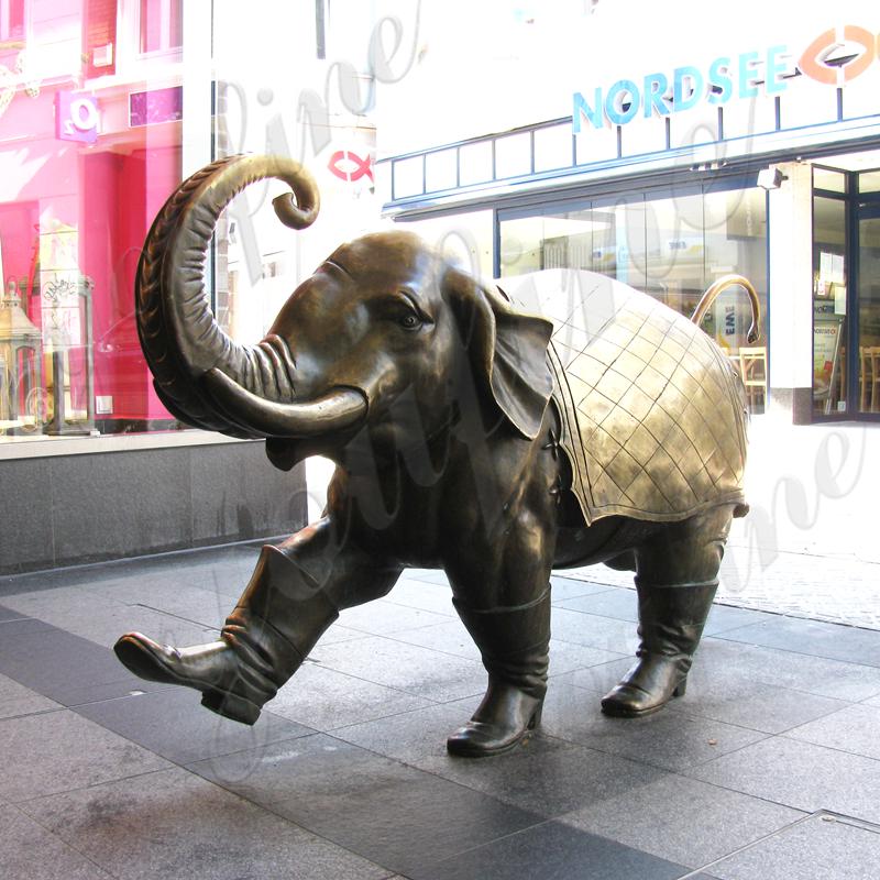 Large Bronze Trunk Up Elephant Statues BOKK-386 - Bronze Elephant Statue - 7