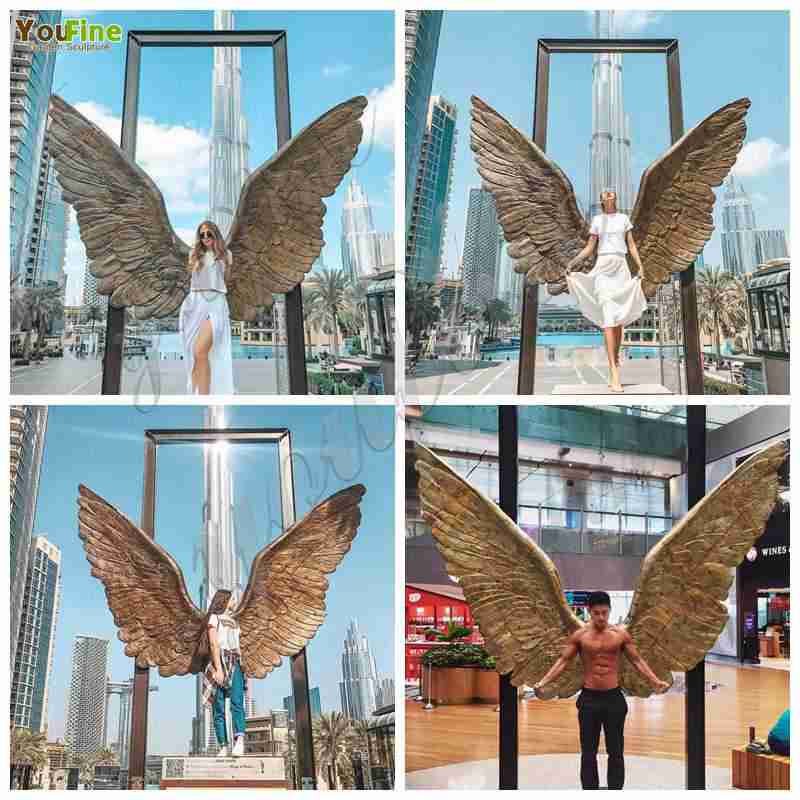 Modern Wings of Mexico Bronze Sculpture for Park Suppliers BOKK-885 - Bronze Angel Sculpture - 2