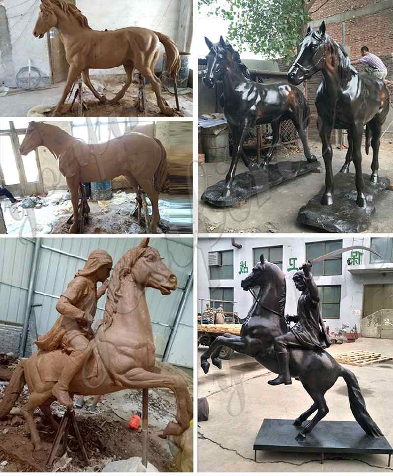 Outdoor Large Bronze Mare and Filly Horse Statues for Sale BOKK-865 - Bronze Animal Sculpture - 2