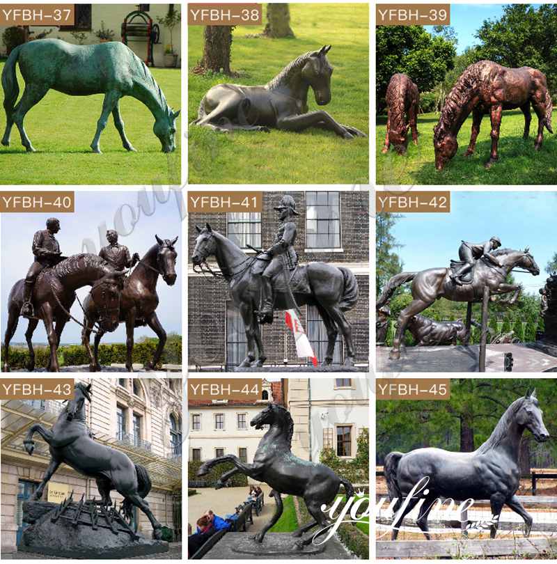 Outdoor Garden Bronze Mare and Foal Horse Statue Factory Supply BOKK-868 - Bronze Animal Sculpture - 4