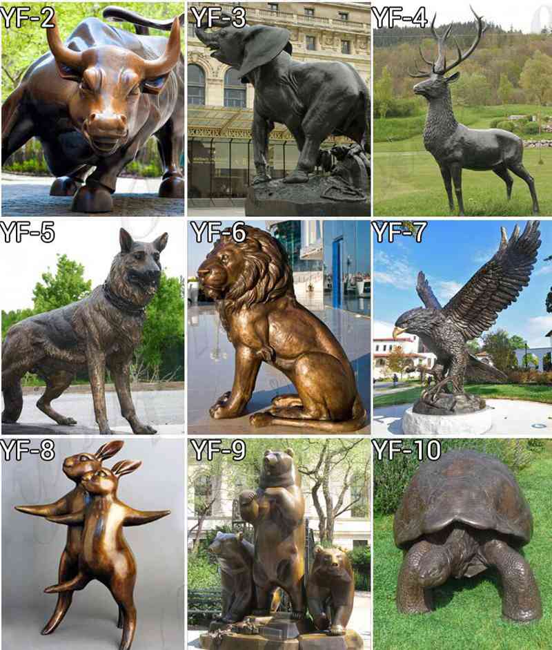 Outdoor Bronze Tortoise Cat Elephant Animal Statue Garden Decor for Sale BOKK-373 - Bronze Elephant Statue - 3