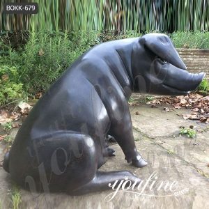 Life Size Garden Solid Bronze Wild Boar Statue for Sale BOKK-679