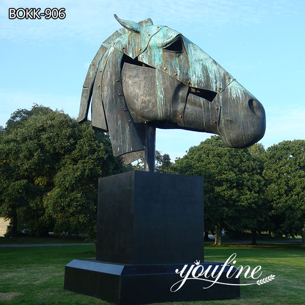 Giant Horse Head Sculpture by Nic Fiddian