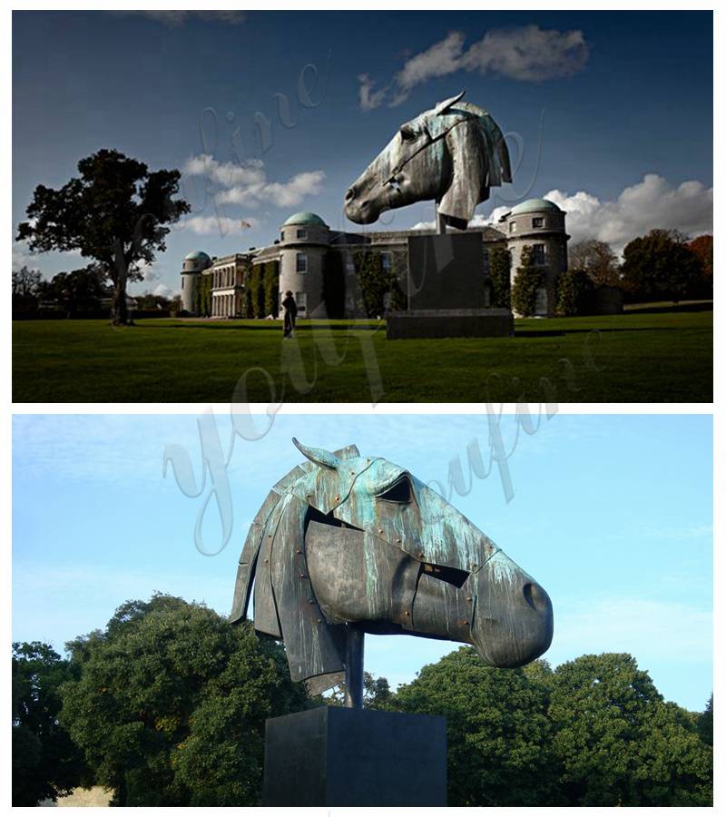 Giant Horse Head Sculpture by Nic Fiddian Large Bronze Horse Statues for Sale BOKK-906 - Bronze Animal Sculpture - 1