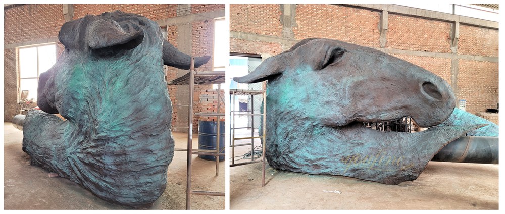 Large Green Horse Head for Ranch