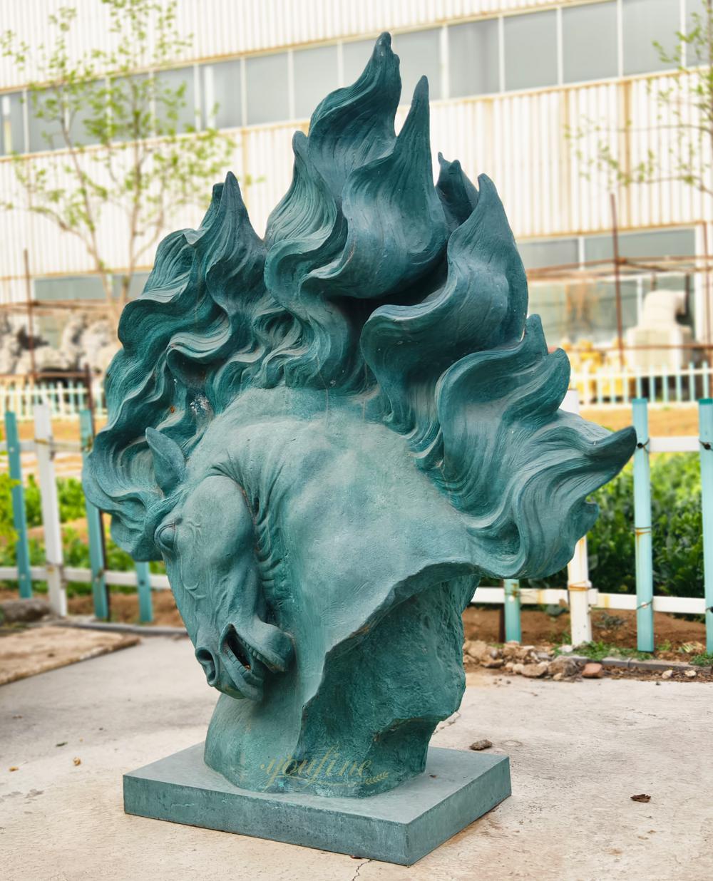 Large Horse Head Statue in our factory