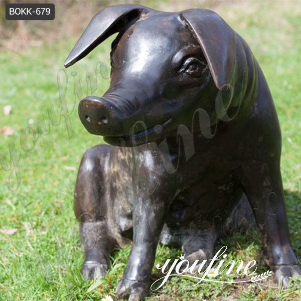 Life Size Garden Solid Bronze Wild Boar Statue for Sale