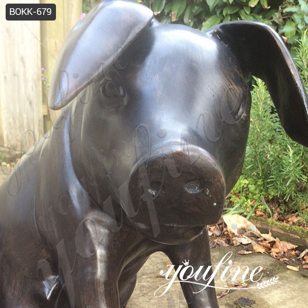 Life Size Garden Solid Bronze Wild Boar Statue