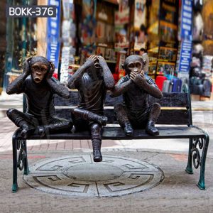 Bronze Three Wise Monkey Statues BOKK-376