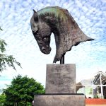 bronze Large Green Horse Head