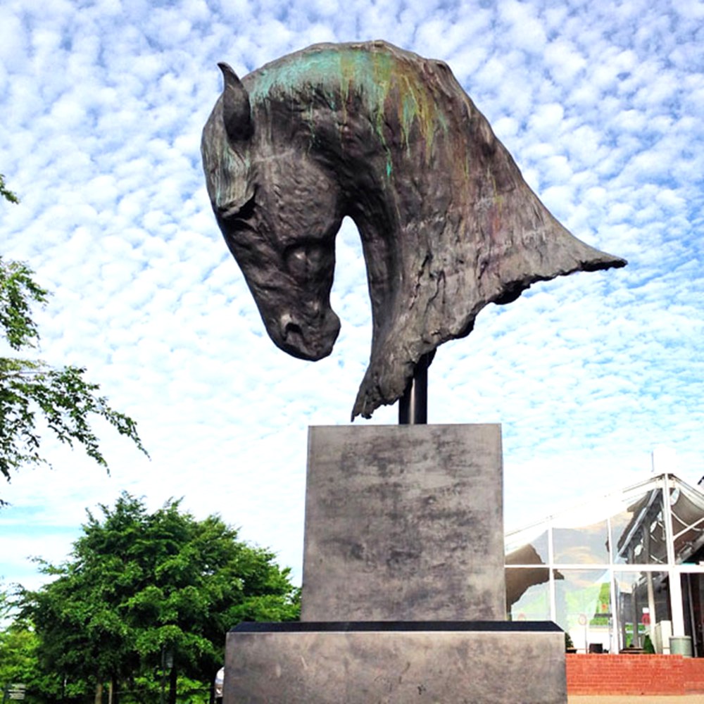 bronze Large Green Horse Head