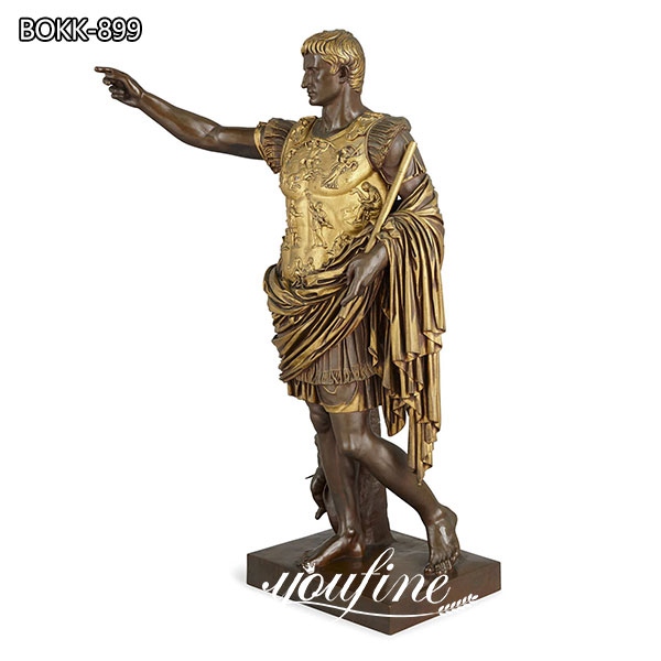 Augustus Caesar Bronze Sculpture by Barbedienne for Sale