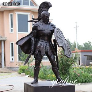 Bronze Spartan Warrior Statue Life Size Military Bronze Statue for Sale BOKK-923