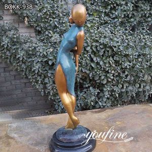 Custom Made Life Size Bronze Girl Statue for Garden Decor for Sale BOKK-938