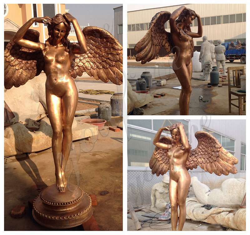 Life Size Garden Dancing Angel Bronze Sculpture for Sale BOKK-925 - Bronze Angel Sculpture - 1