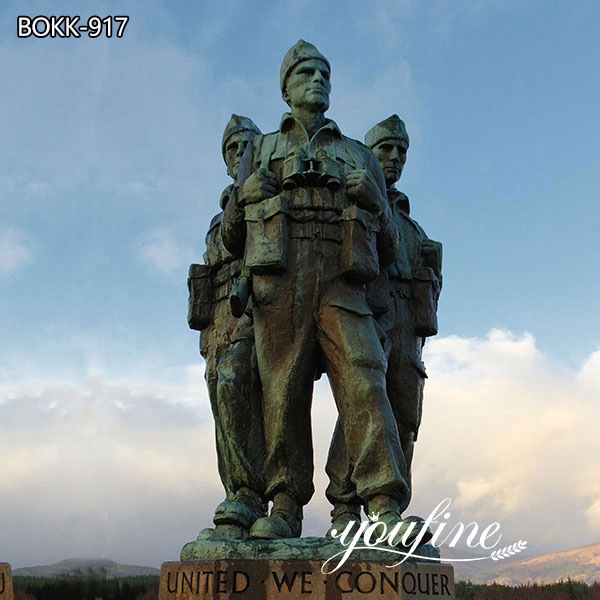 Large Commando Monument Bronze Soldier Statue