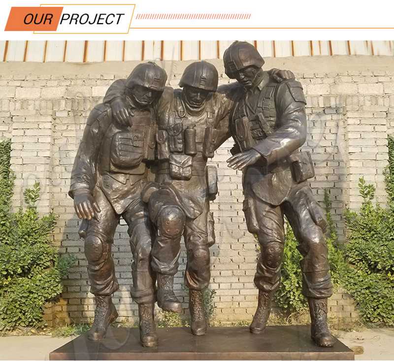 Large Commando Monument Bronze Soldier Statue for Sale BOKK-917 - Bronze Military Statues - 2