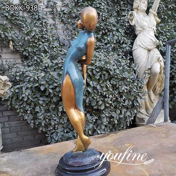 Life Size Bronze Girl Statue for Garden Decor for Sale