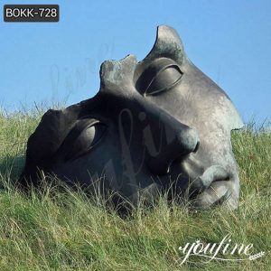 Modern Art Custom Bronze Bust Face Statue by Igor Mitoraj for Sale BOKK-728