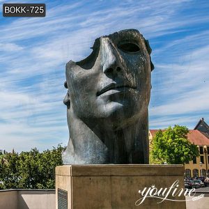 Modern Large Bronze Face Sculpture by Igor Mitoraj for Sale BOKK-725