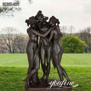 Neoclassical the Three Graces Life Size Bronze Statue for Sale BOKK-901