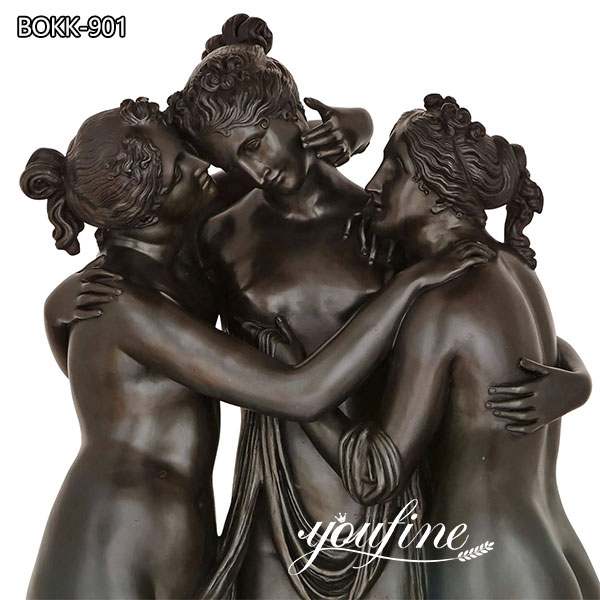Neoclassical the Three Graces Life Size Bronze Statue