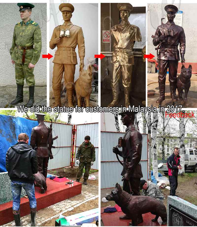 Bronze Spartan Warrior Statue Life Size Military Bronze Statue for Sale BOKK-923 - Bronze Military Statues - 3