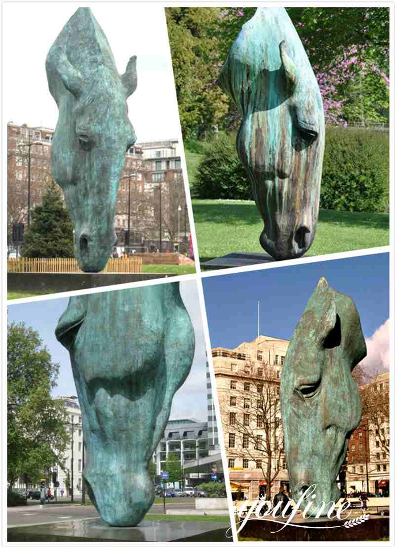 Large Bronze Still Water Sculpture BOKK-708 - Bronze Horse Statues - 6