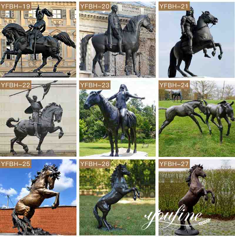 Large Bronze Still Water Sculpture BOKK-708 - Bronze Horse Statues - 7