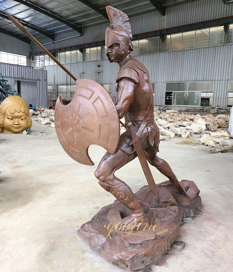 Bronze Spartan Warrior Statue BOKK-923 - Spartan Statue - 4