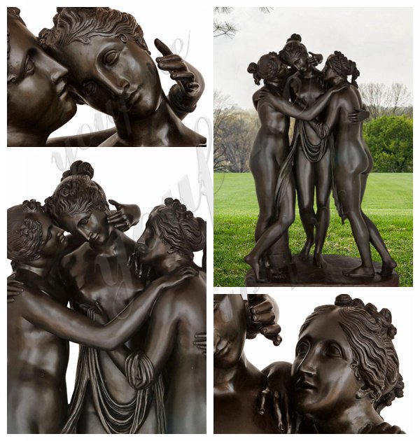 Neoclassical the Three Graces Life Size Bronze Statue for Sale BOKK-901 - Bronze Famous Sculpture - 2