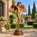 Side view Descending Night Angel Statue
