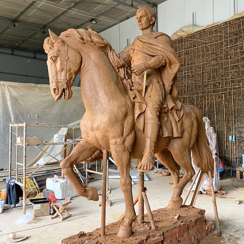 Augustus Equestrian Sculpture clay model
