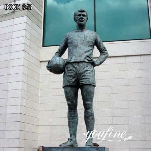 Custom Made Life Size Bronze Player and Football Statue for Sale BOKK-943