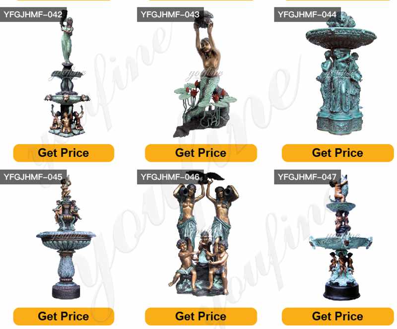 Outdoor Garden Large Bronze Fountain Statues Decor for Sale BOKK-928 - Bronze Figure Fountain - 4