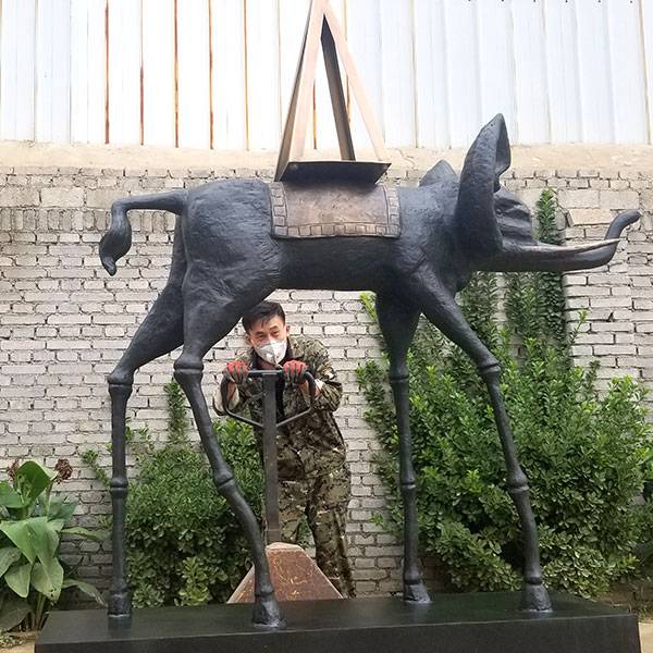 Garden Zoo Decor Outdoor Bronze Elephant Statue by Salvador Dalí Artwork