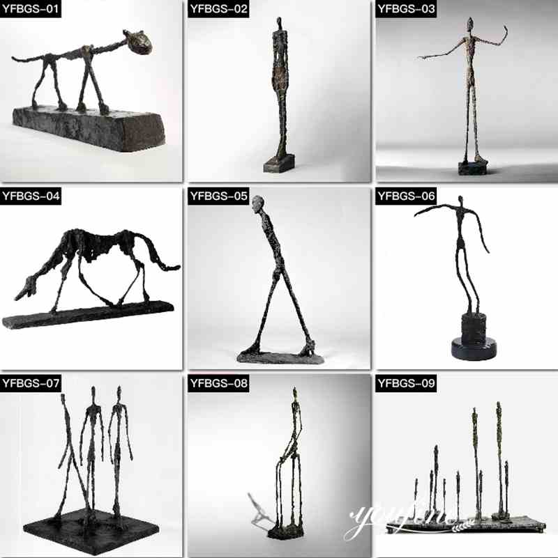 Famous Life Size Bronze Falling Man Sculpture Giacometti Sculpture for Sale BOKK-882 - Abstract Bronze Sculpture - 1