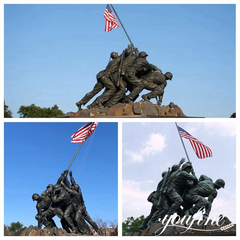 Large Bronze Monument Statue US Marine Corps Memorial for Sale BOKK-910 - Bronze Military Statues - 1