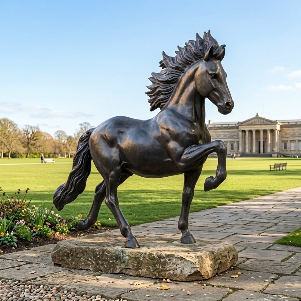 Large Galloping Horse Statue