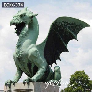 Large House Guardian Bronze Dragon Statue form Dragon Bridge for Sale BOKK-374