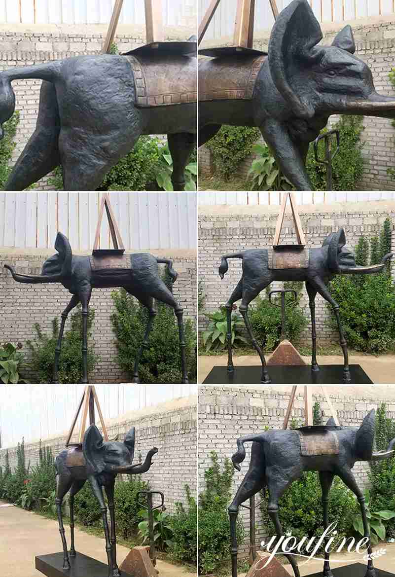 Garden Zoo Decor Outdoor Bronze Elephant Statue by Salvador Dalí Artwork for Sale BOKK-596 - Bronze Elephant Statue - 1