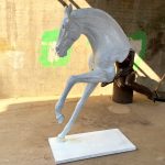 bronze Half Horse in factory